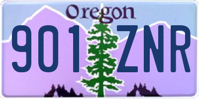 OR license plate 901ZNR