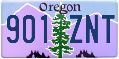 OR license plate 901ZNT
