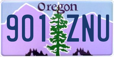 OR license plate 901ZNU