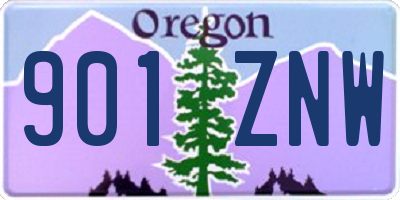 OR license plate 901ZNW
