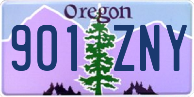 OR license plate 901ZNY