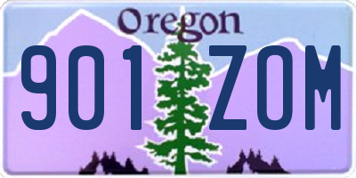 OR license plate 901ZOM