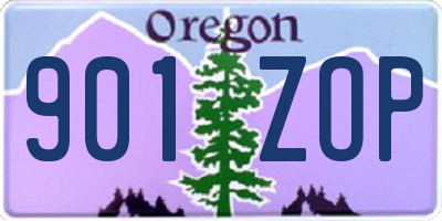 OR license plate 901ZOP