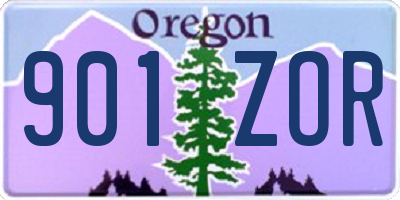 OR license plate 901ZOR