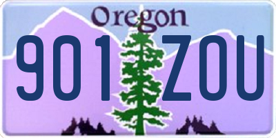 OR license plate 901ZOU