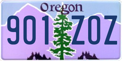 OR license plate 901ZOZ