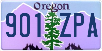 OR license plate 901ZPA