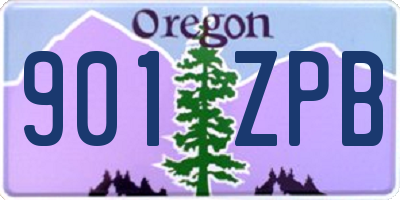 OR license plate 901ZPB