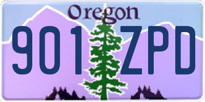 OR license plate 901ZPD