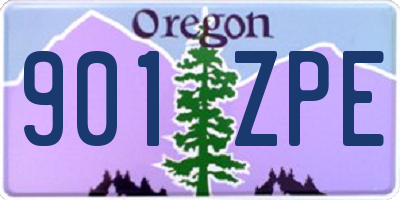 OR license plate 901ZPE
