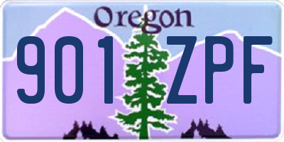 OR license plate 901ZPF