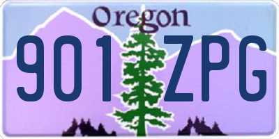 OR license plate 901ZPG