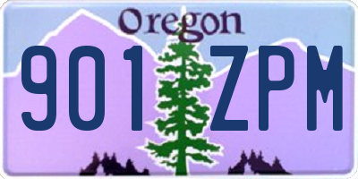 OR license plate 901ZPM