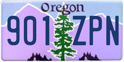 OR license plate 901ZPN