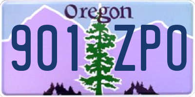 OR license plate 901ZPO