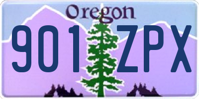 OR license plate 901ZPX