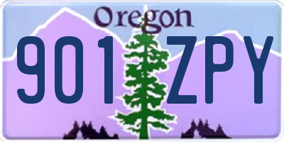 OR license plate 901ZPY