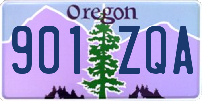 OR license plate 901ZQA