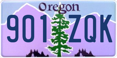 OR license plate 901ZQK