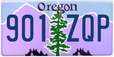 OR license plate 901ZQP