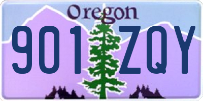 OR license plate 901ZQY