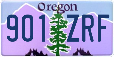 OR license plate 901ZRF