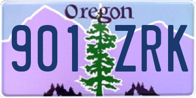 OR license plate 901ZRK