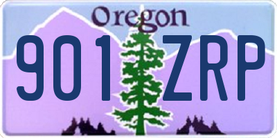 OR license plate 901ZRP