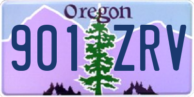 OR license plate 901ZRV