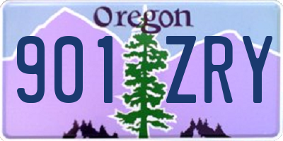 OR license plate 901ZRY