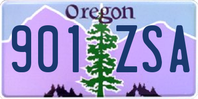 OR license plate 901ZSA