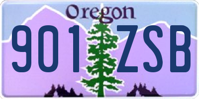 OR license plate 901ZSB