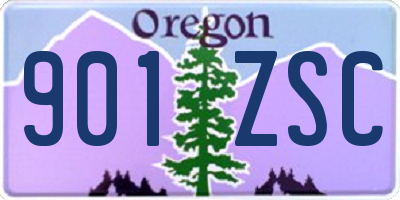OR license plate 901ZSC