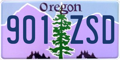 OR license plate 901ZSD