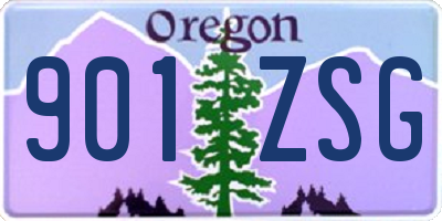 OR license plate 901ZSG