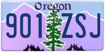 OR license plate 901ZSJ