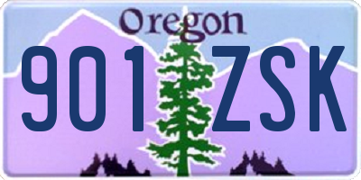 OR license plate 901ZSK