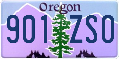 OR license plate 901ZSO