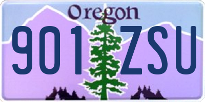 OR license plate 901ZSU