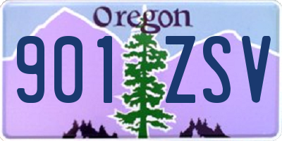 OR license plate 901ZSV