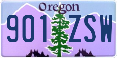 OR license plate 901ZSW