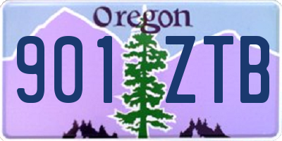 OR license plate 901ZTB