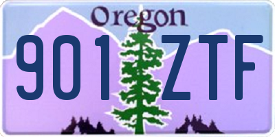 OR license plate 901ZTF