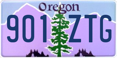 OR license plate 901ZTG