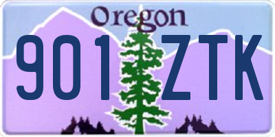 OR license plate 901ZTK