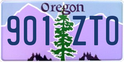 OR license plate 901ZTO