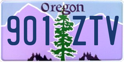 OR license plate 901ZTV