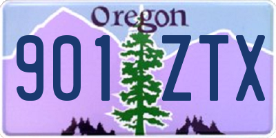 OR license plate 901ZTX