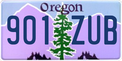 OR license plate 901ZUB