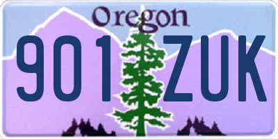OR license plate 901ZUK